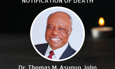 Condolence Message for Dr. John