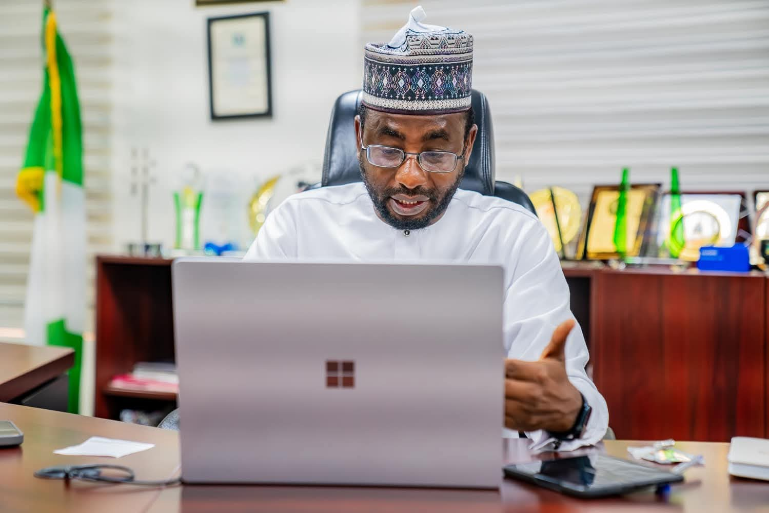 Kashifu Inuwa DG NITDA during virtual inauguration of TWG on National Cloud Infrastructure