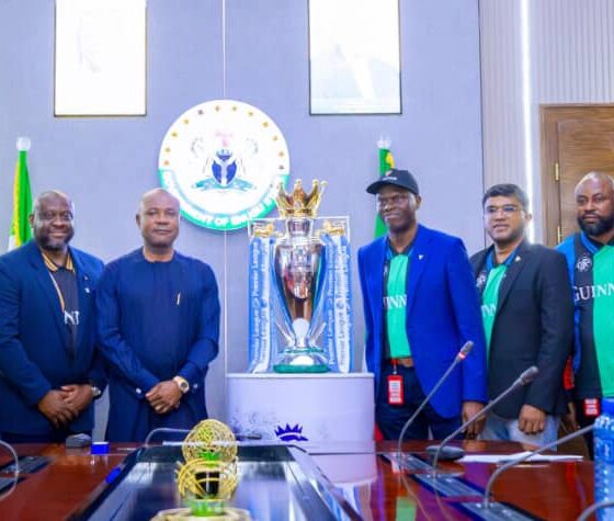 EPL trophy display in Enugu