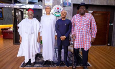 Saraki, Dickson, Dankwambo Storm Enugu, Meet with Gov Mbah