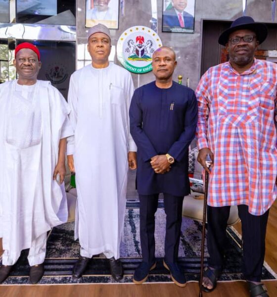 Saraki, Dickson, Dankwambo Storm Enugu, Meet with Gov Mbah