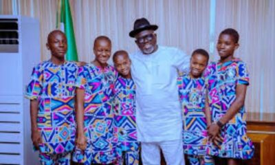 Governor Sheriff Oborevwori and the students