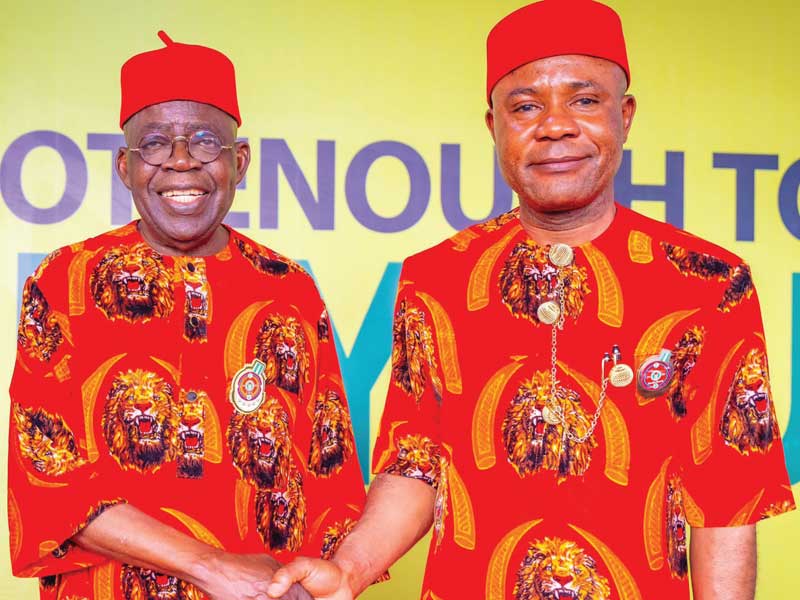 Tinubu with Mbah of Enugu