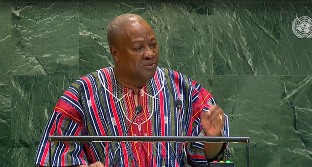 Ghana's President John Dramani Mahama at UNGA80