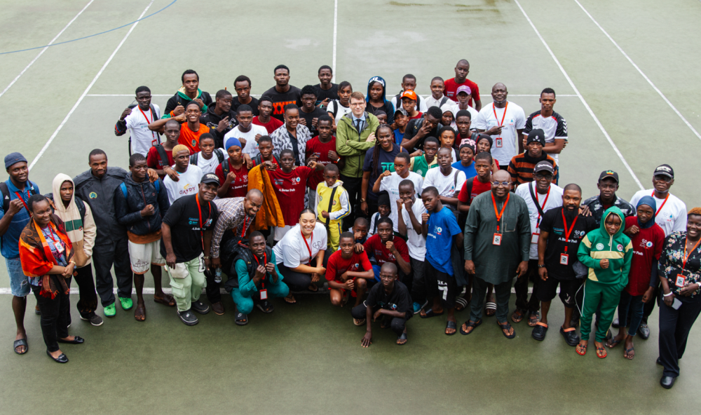 UK and Lagos -Group Photo at Elite Box gym Launch
