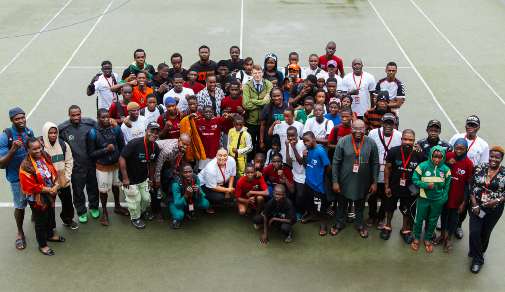 UK and Lagos -Group Photo at Elite Box gym Launch