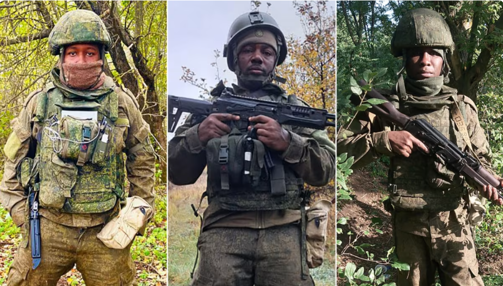 African men fighting in Ukraine for the Russian army