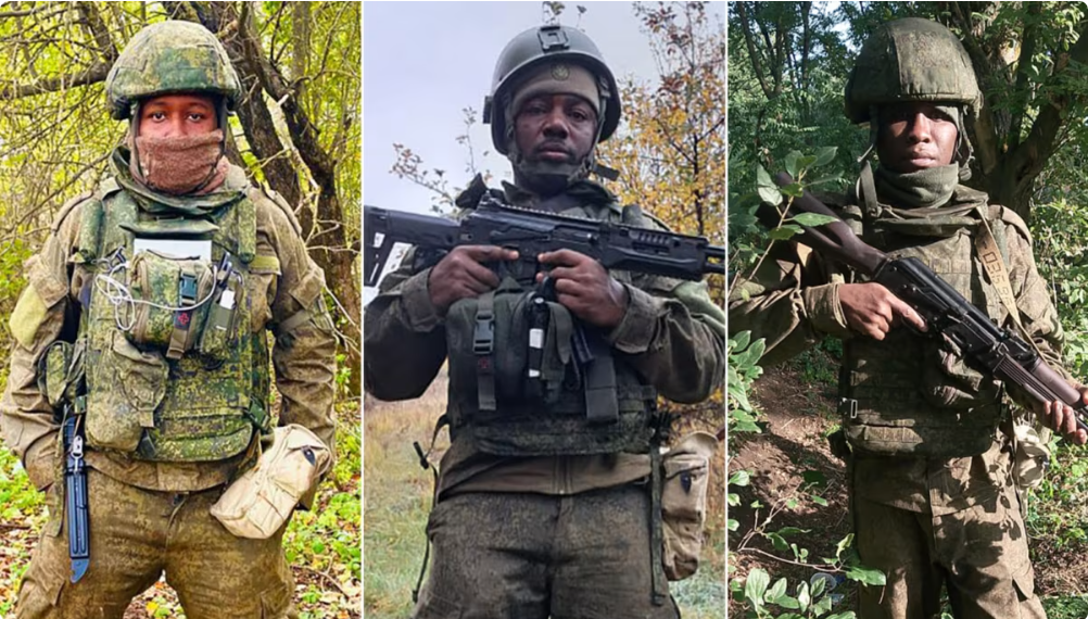 African men fighting in Ukraine for the Russian army