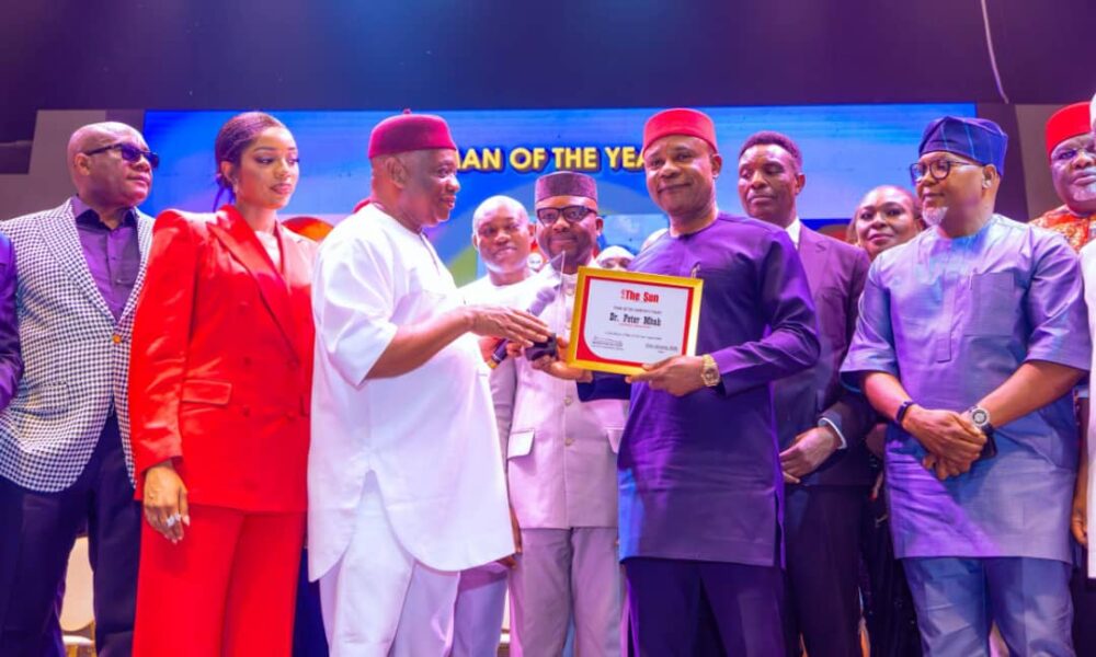 Governor Peter Mbah of Enugu State as Sun Man of the Year