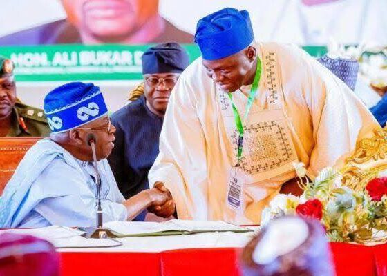 APC Chairman Nentawe Yilwatda and President tinubu