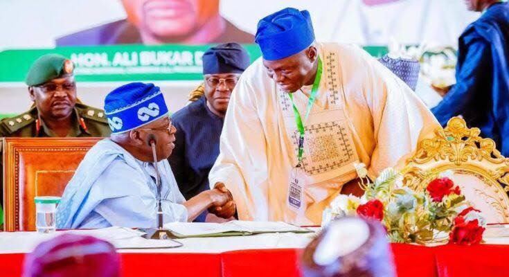APC Chairman Nentawe Yilwatda and President tinubu